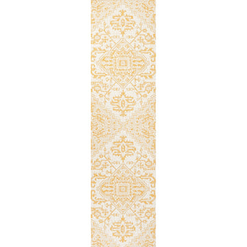 Estrella Bohemian Medallion Textured Weave Indoor/outdoor Runner Rug